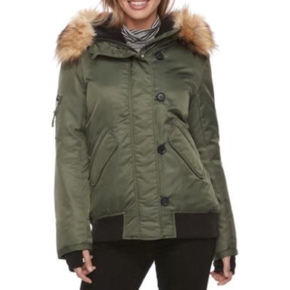 S13 Faux Fur Hooded Bomber - Picture 3 of 8